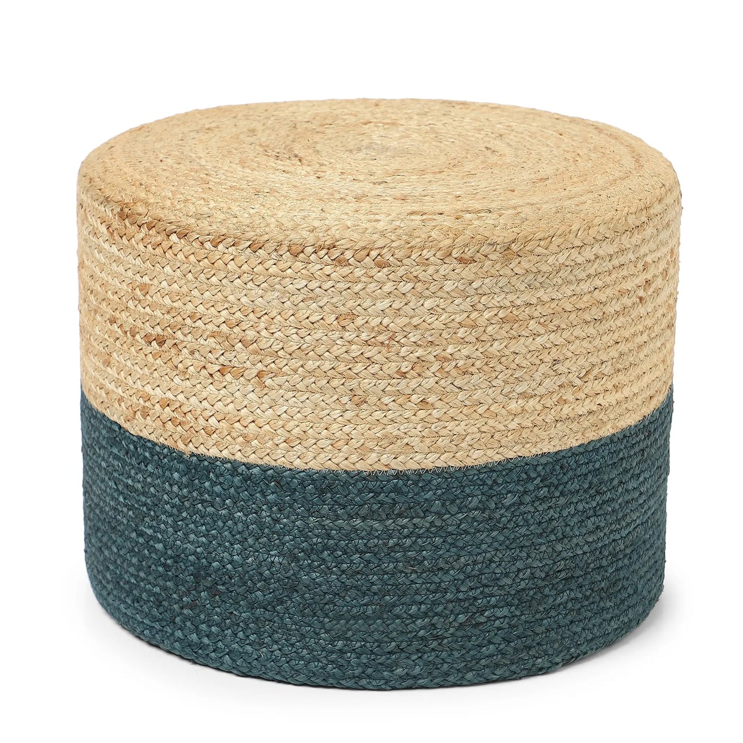 Jute Braided Pouf Ottoman