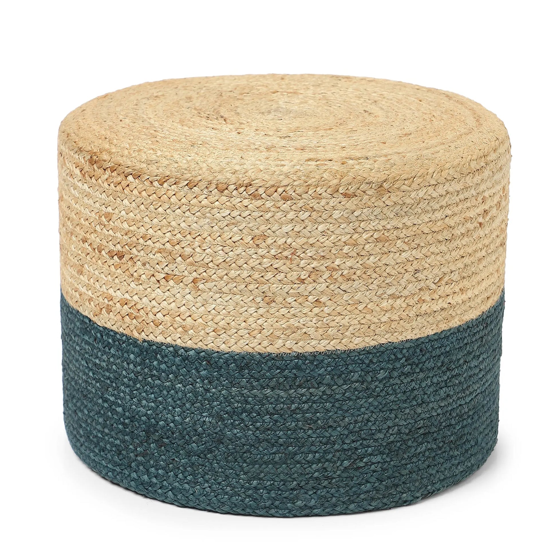 Jute Braided Pouf Ottoman