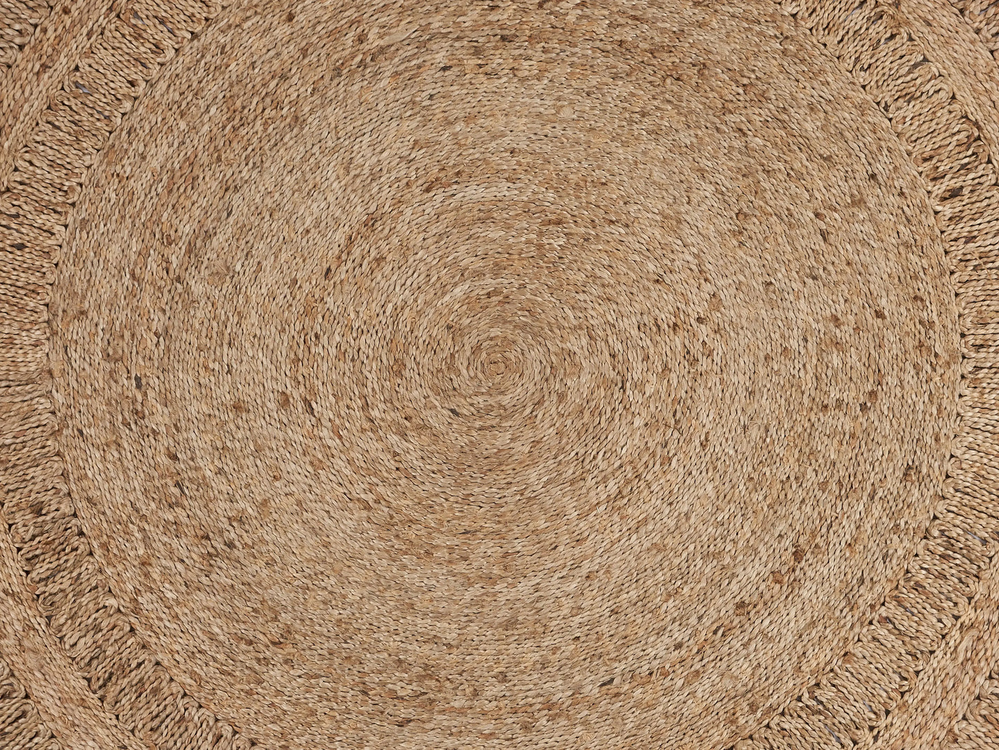 Noctra Farmhouse Striped Hand-Braided Jute Rug - Reversible Eco-Friendly Bohemian Style round Rug for Entryways Dining Rooms & Living Areas