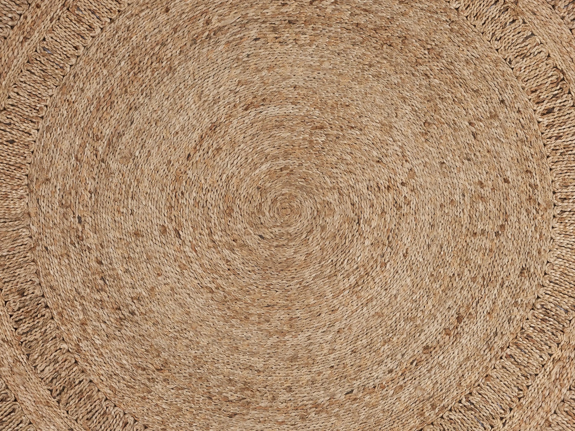 Noctra Farmhouse Striped Hand-Braided Jute Rug - Reversible Eco-Friendly Bohemian Style round Rug for Entryways Dining Rooms & Living Areas